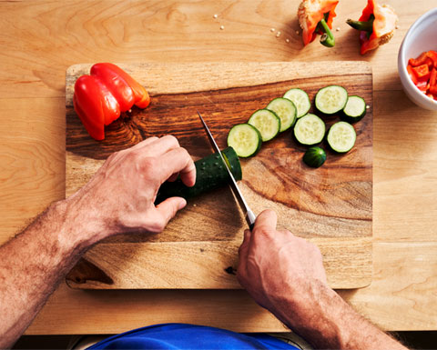 XCOPRI HCP Efficacy Model Portrayal Chopping Vegetables
