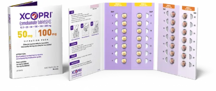 XCOPRI Cenobamate Epilepsy Medication Tablets 50 mg & 100 mg Titration Blister Packs