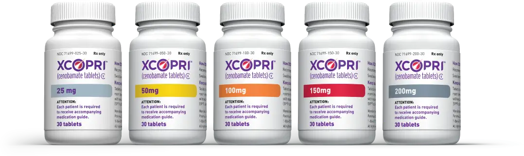 XCOPRI Cenobamate Epilepsy Medication Tablet Bottle 25mg, 50mg, 100mg, 150mg & 200mg