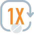 Icon representing XCOPRI's flexible once daily dosing